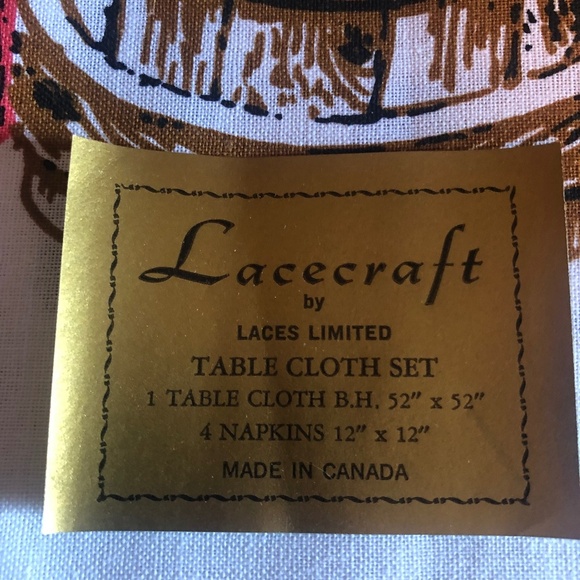 Lacecraft by Laces Limited tablecloth set, vintage tablecloth set, - new - Picture 6 of 6